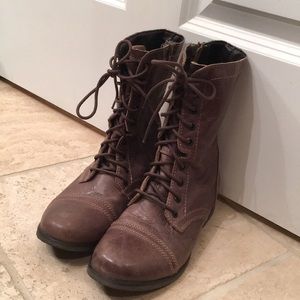 Steve Madden Troopa Leather Combat Boots